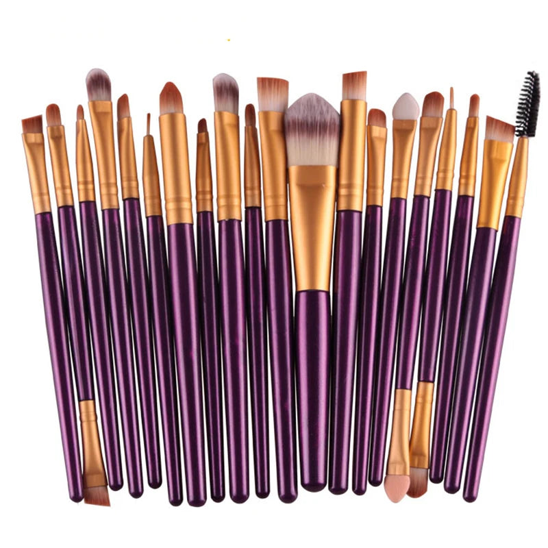 20-Piece Professional Makeup Brush Set – Soft Full Face Beauty Brush Collection