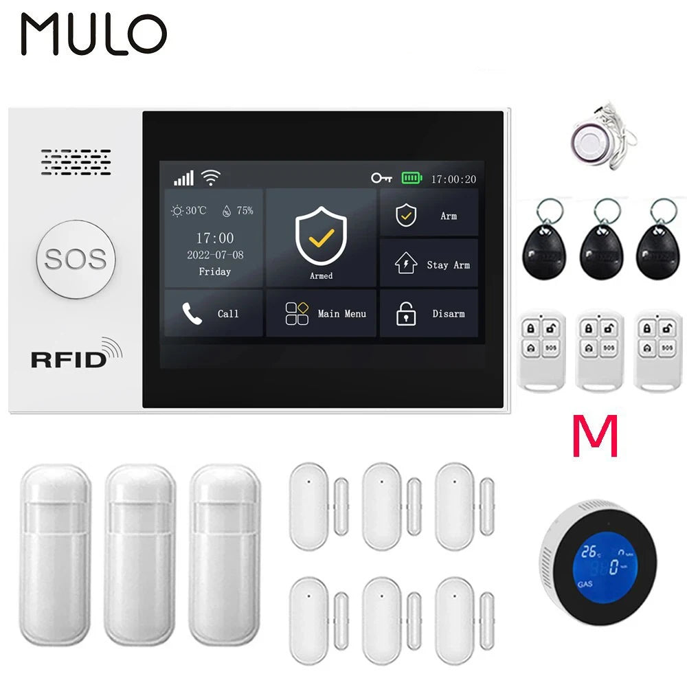 Smart Home Security Alarm System – 4G GSM WiFi Wireless Burglar Protection Kit
