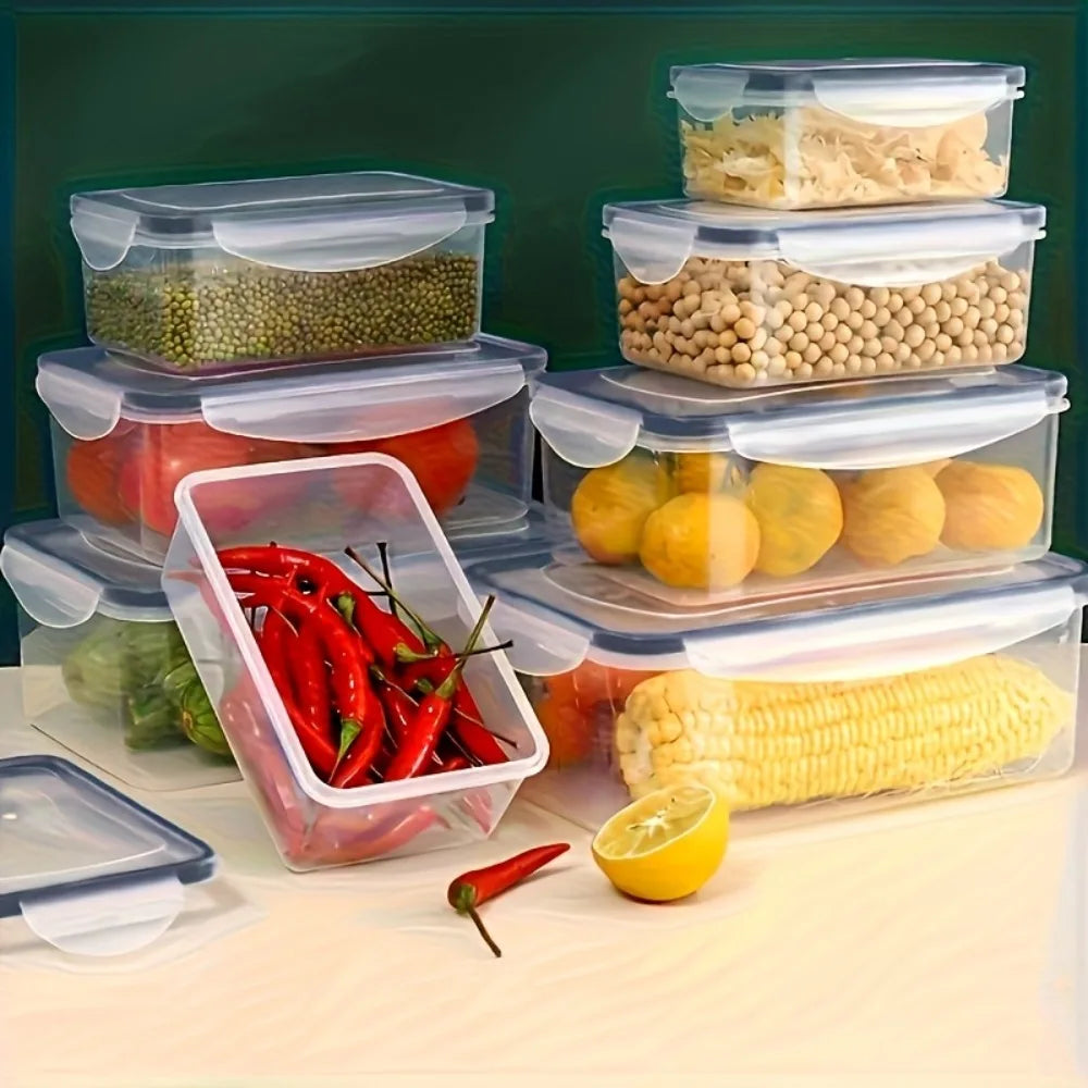 8-Piece BPA-Free Airtight Food Storage Container Set with Locking Lids