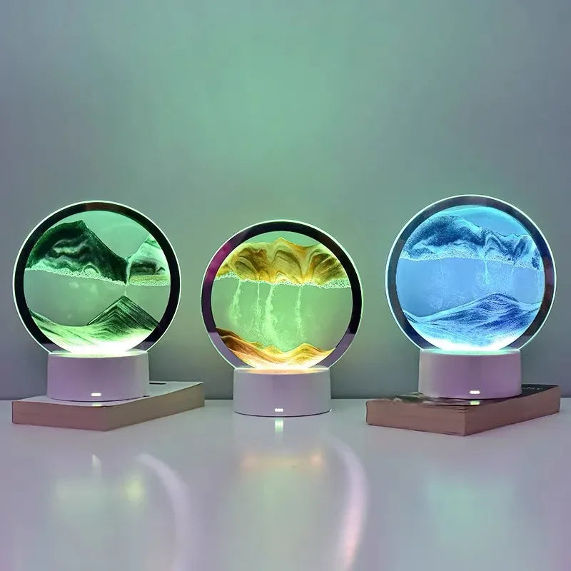 LED RGB Moving Sandscape Lamp – Product Description