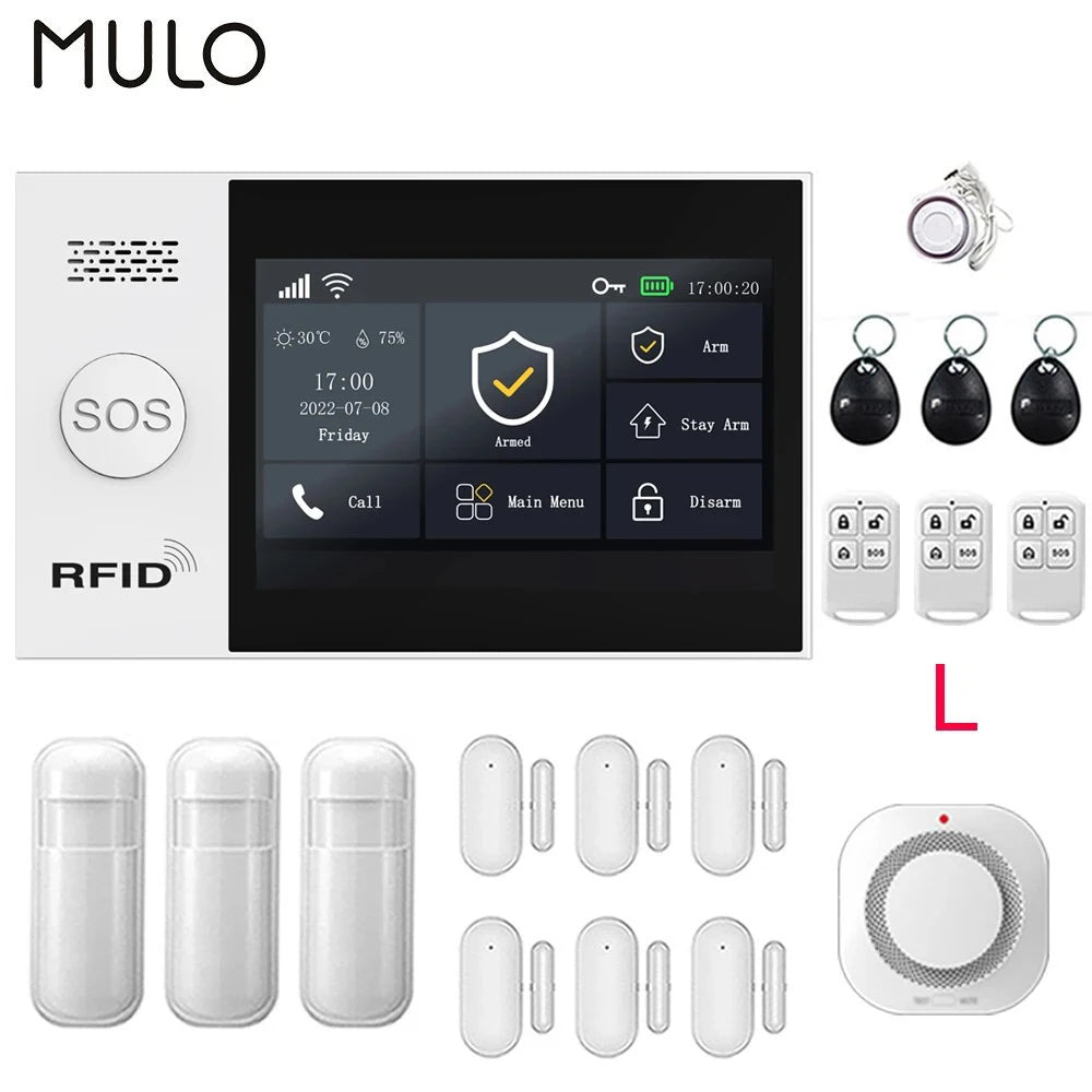 Smart Home Security Alarm System – 4G GSM WiFi Wireless Burglar Protection Kit