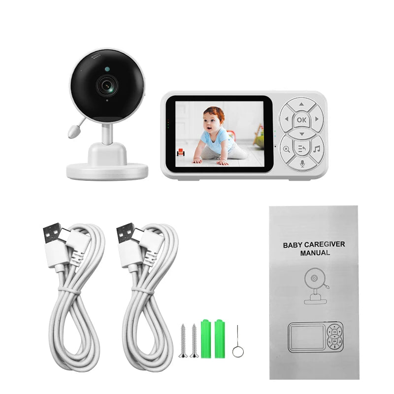 Smart Baby Monitor with 3.5” Display – Safe &; Reliable Baby Monitoring