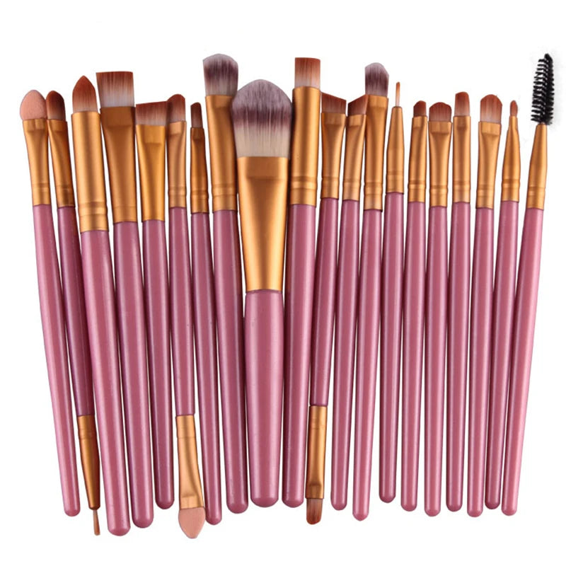 20-Piece Professional Makeup Brush Set – Soft Full Face Beauty Brush Collection