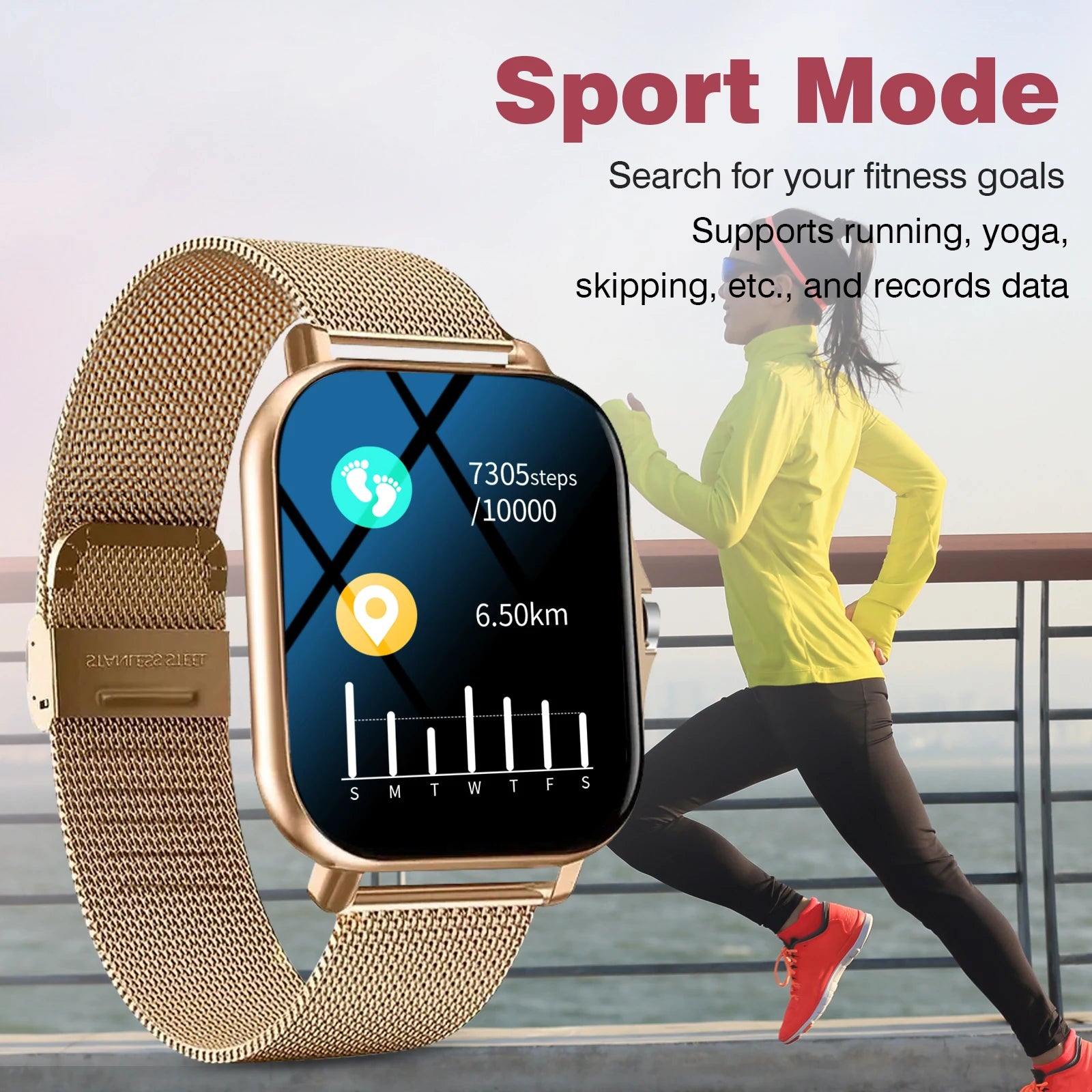 Smart Sport Watch – Bluetooth Calling, Fitness Tracking &amp; Daily Smart Features