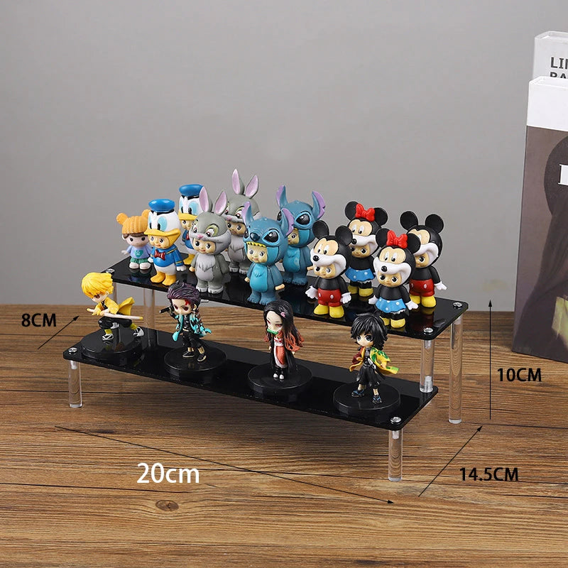 Black Acrylic Riser Display Shelf – Multi-Level Perfume & Cosmetic Organizer