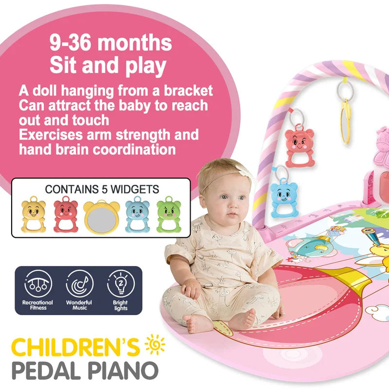 Baby Fitness Play Gym – Musical Kick & Play Activity Mat (0–36 Months)