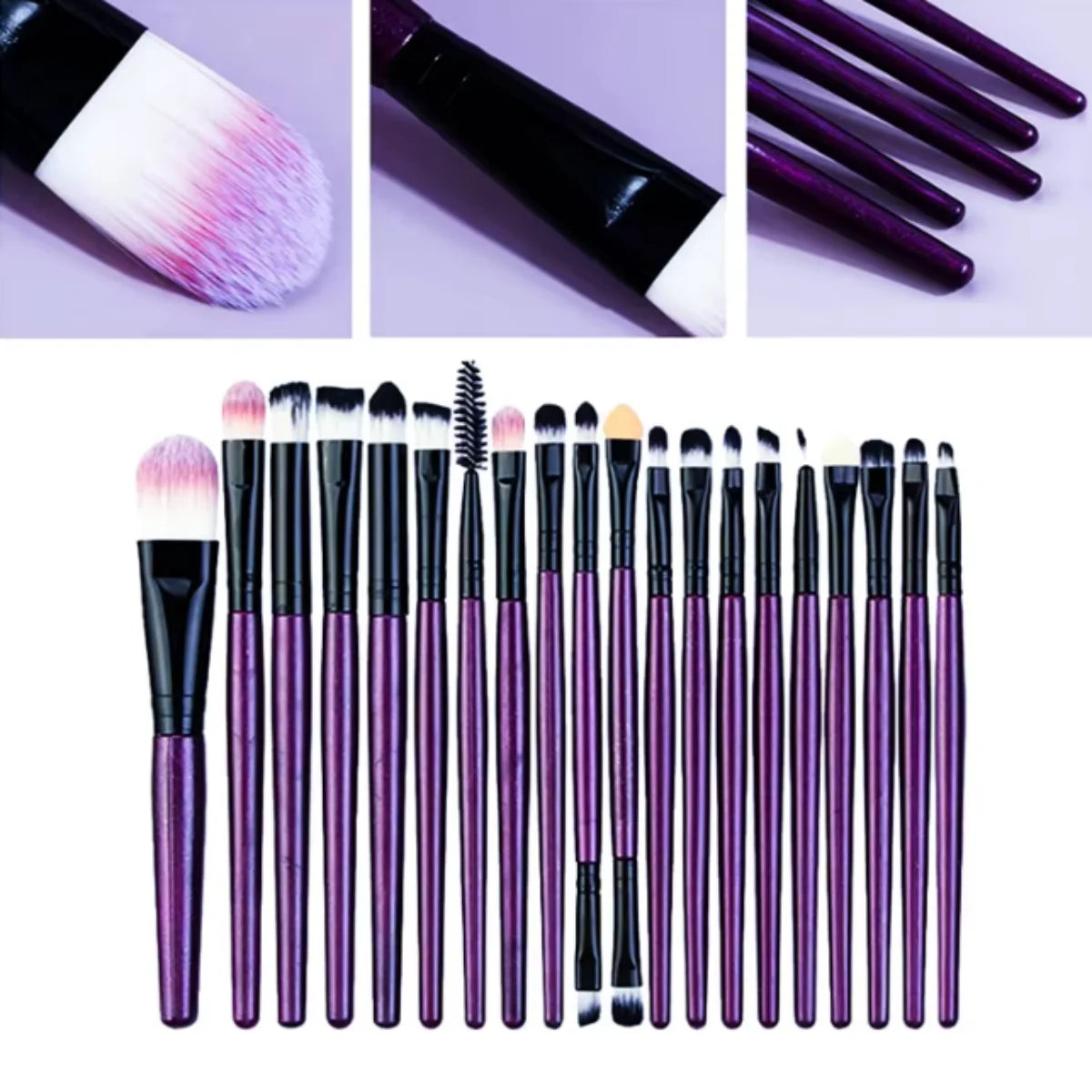 20-Piece Professional Makeup Brush Set – Soft Blending & Cosmetic Brushes