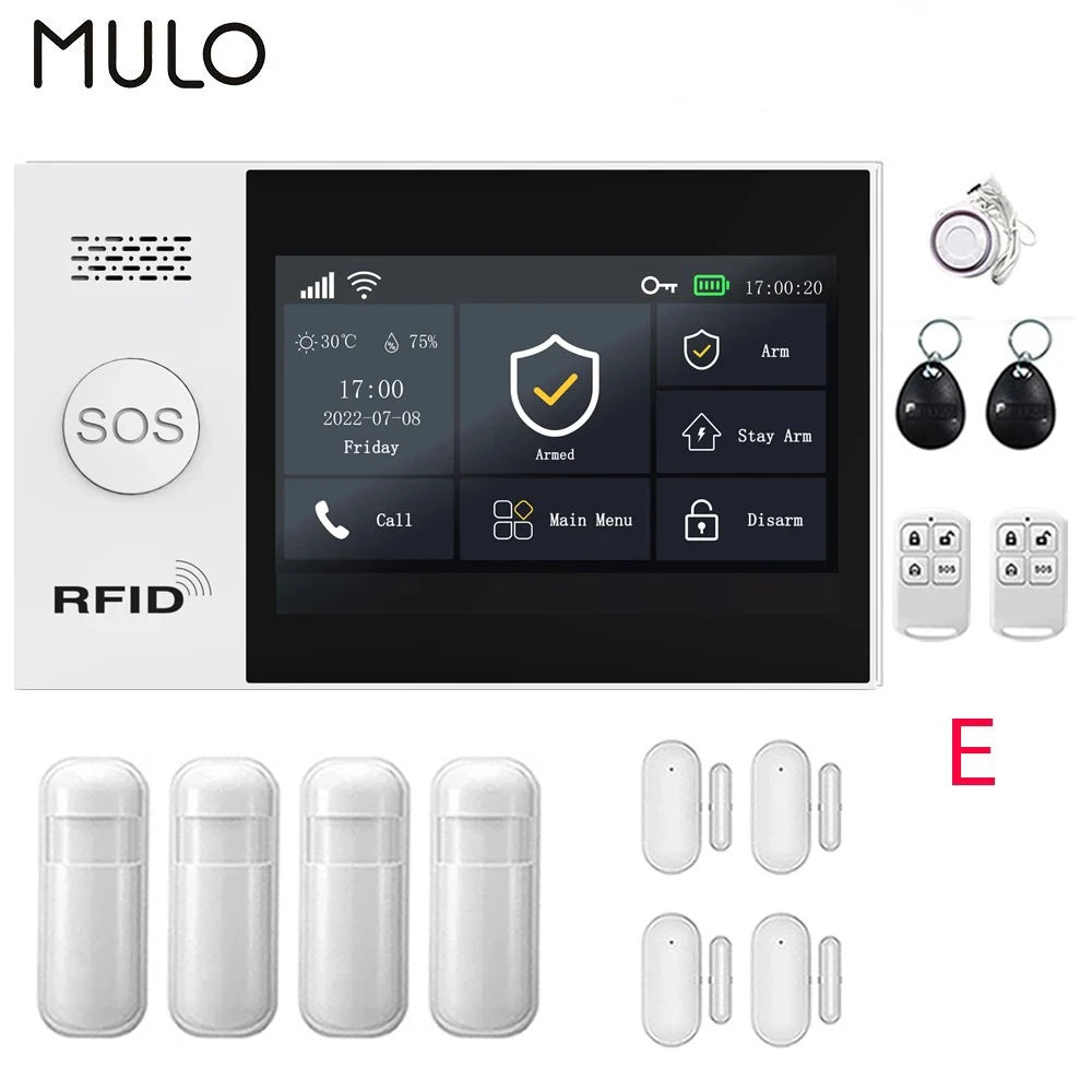Smart Home Security Alarm System – 4G GSM WiFi Wireless Burglar Protection Kit