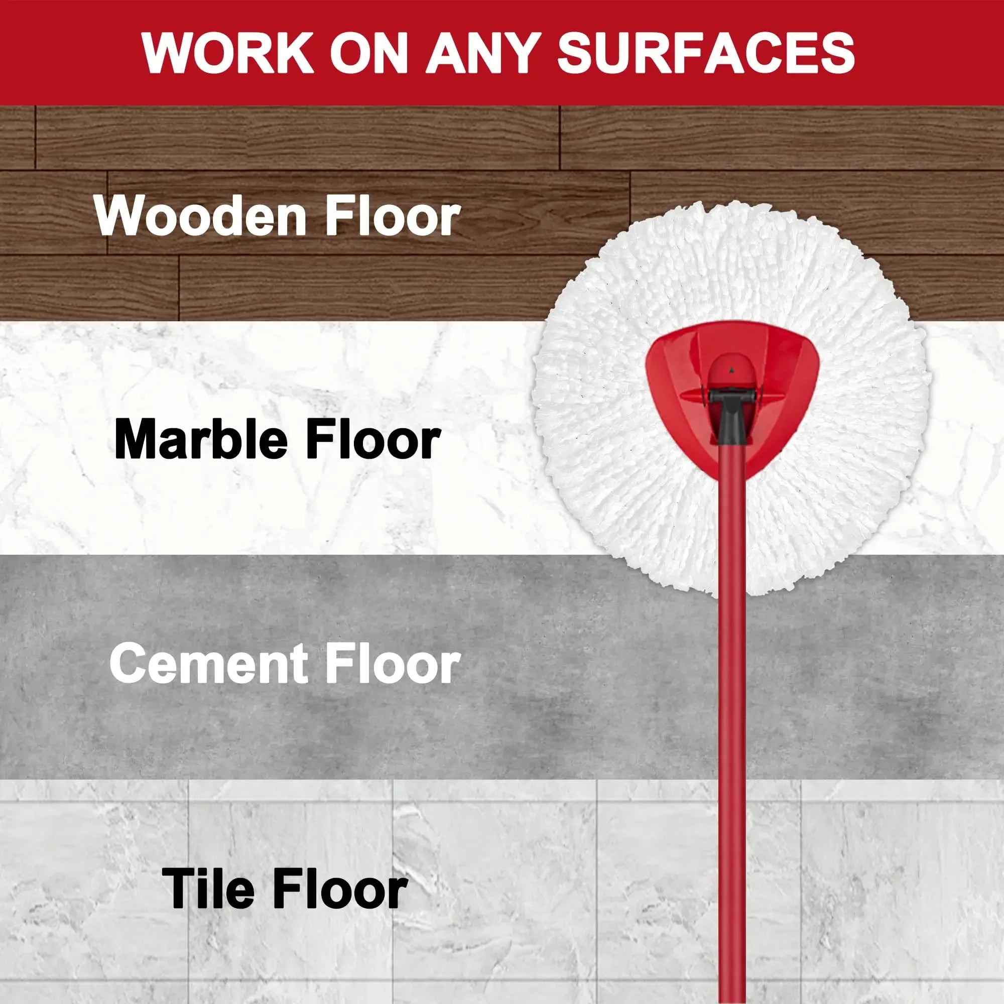 Microfiber Spin Mop Replacement Head – Soft &amp; Absorbent Mop Refill