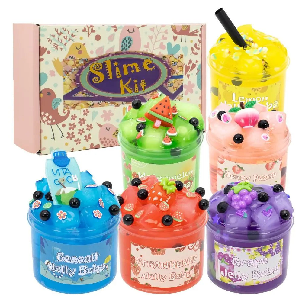 Crystal Fruit Slime Kit™ – Non-Sticky Jelly Cube Stress Relief Slime