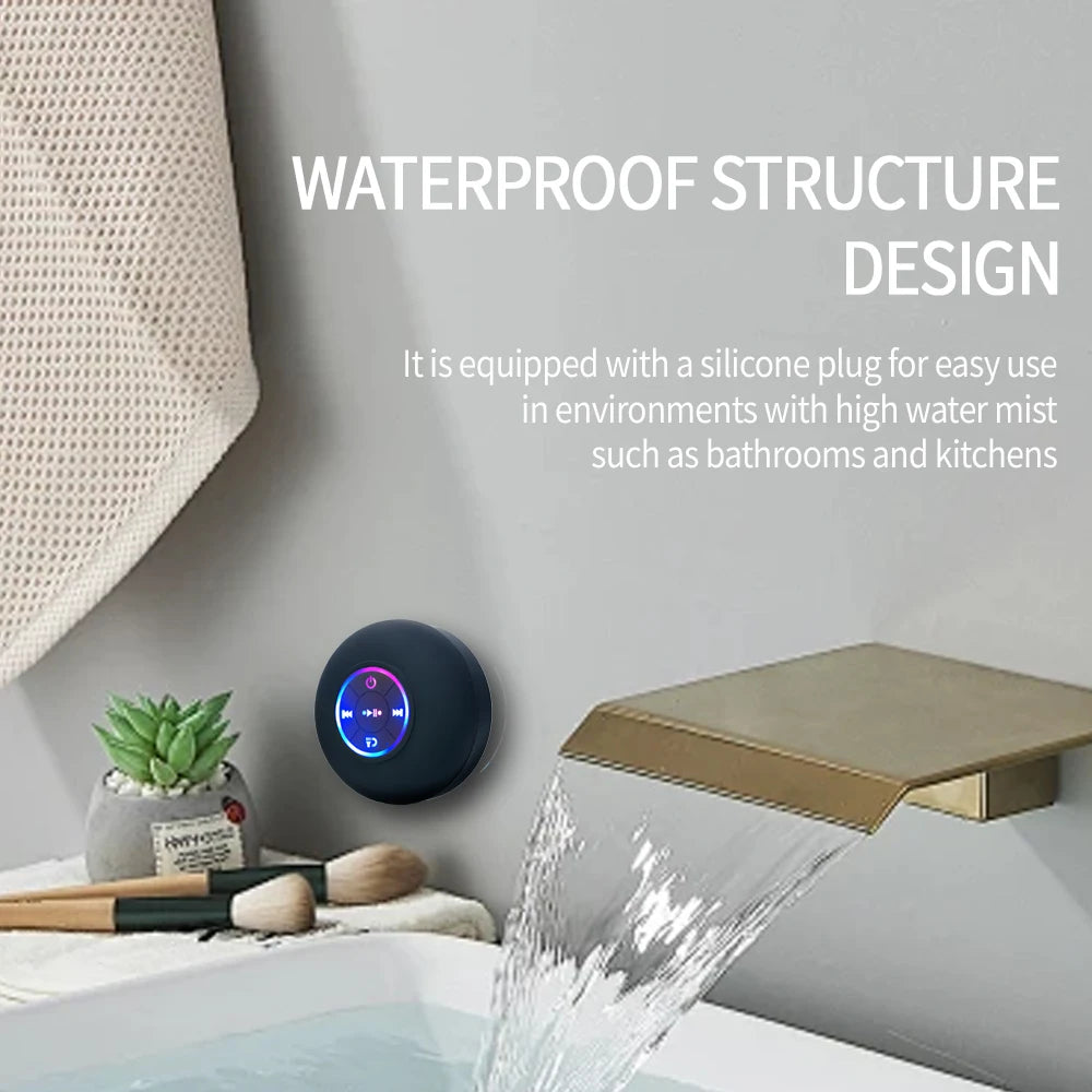 Portable Waterproof Bluetooth Speaker with Suction Cup – Music Anywhere