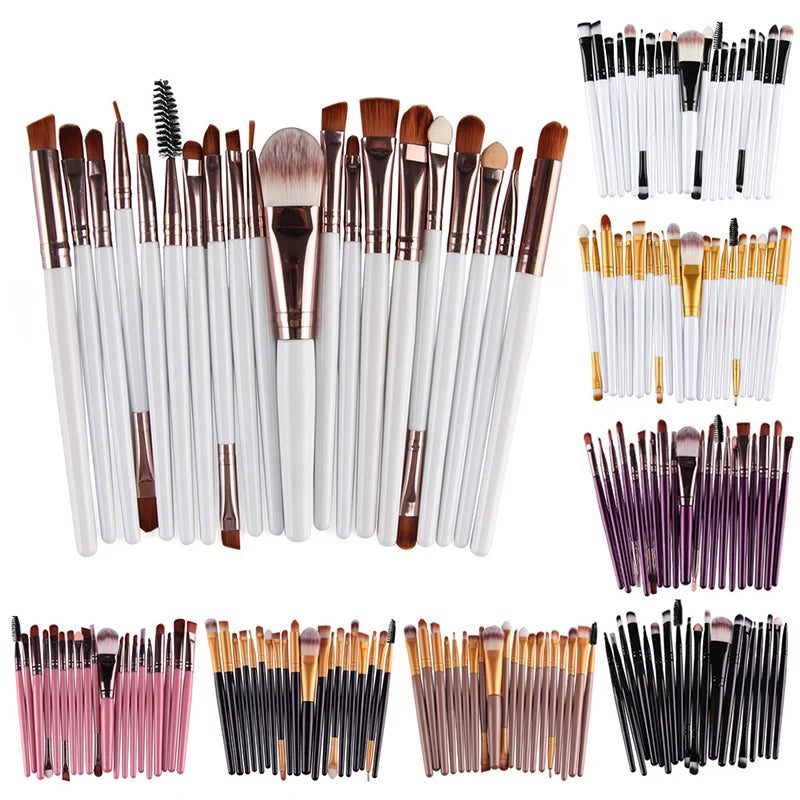 20-Piece Professional Makeup Brush Set – Soft Full Face Beauty Brush Collection
