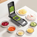 Multifunctional Vegetable Chopper &amp; Food Slicer – 8 Interchangeable Blades for Fruits, Vegetables &amp; Meal Prep