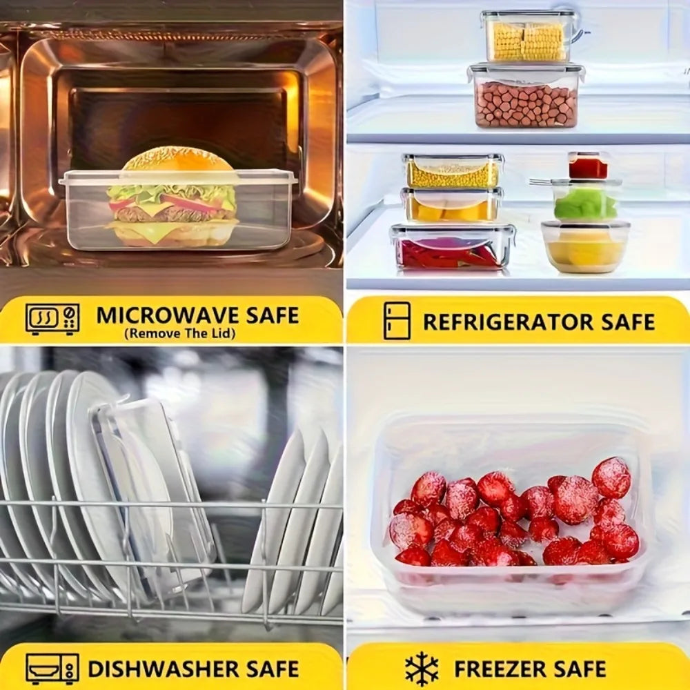 8-Piece BPA-Free Airtight Food Storage Container Set with Locking Lids