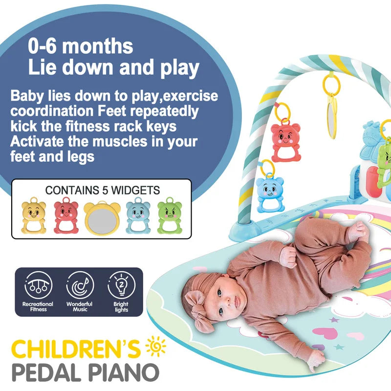 Baby Fitness Play Gym – Musical Kick & Play Activity Mat (0–36 Months)