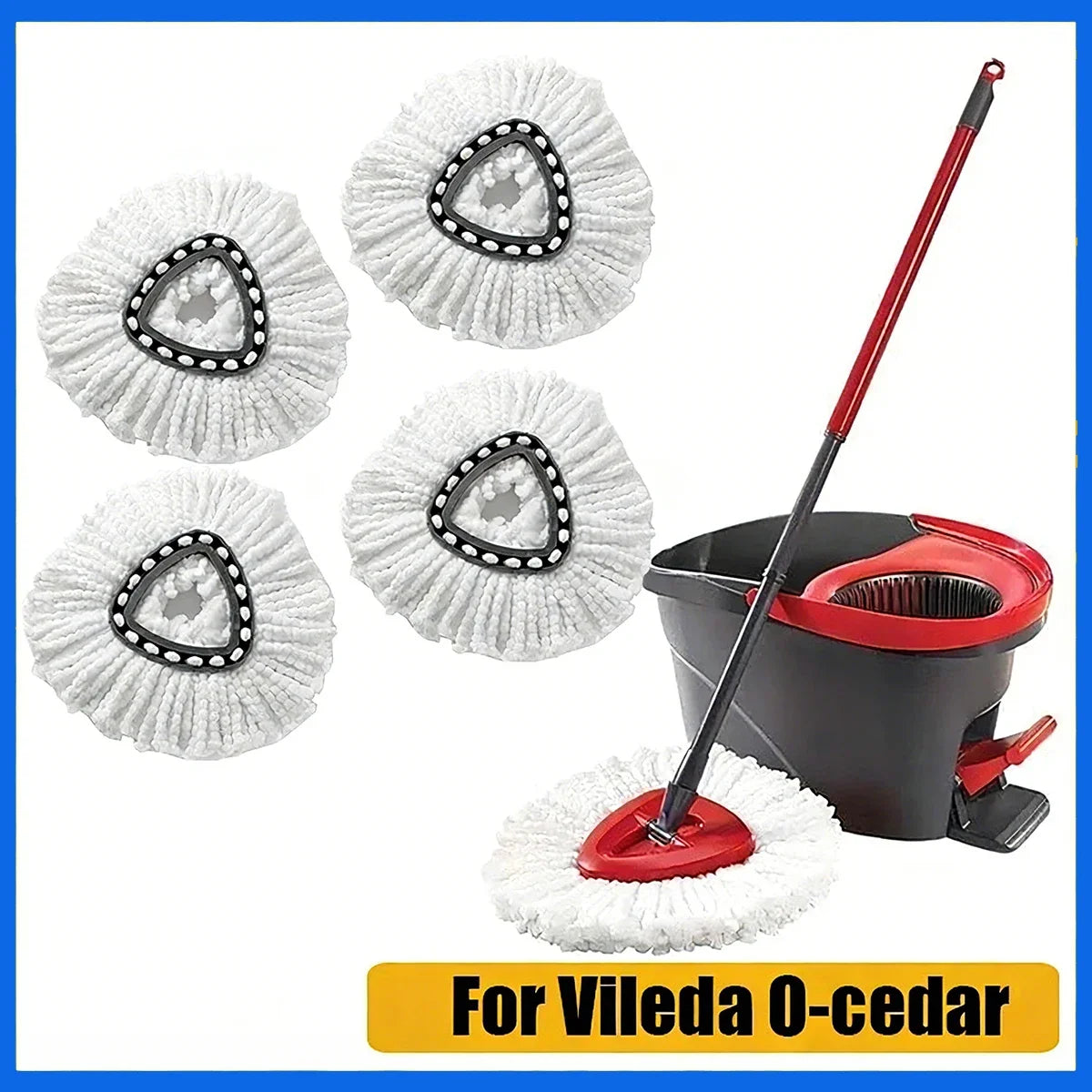 Microfiber Spin Mop Replacement Head – Soft &amp; Absorbent Mop Refill