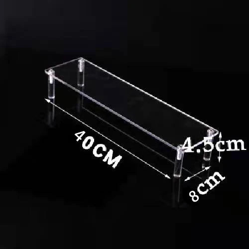 Black Acrylic Riser Display Shelf – Multi-Level Perfume & Cosmetic Organizer