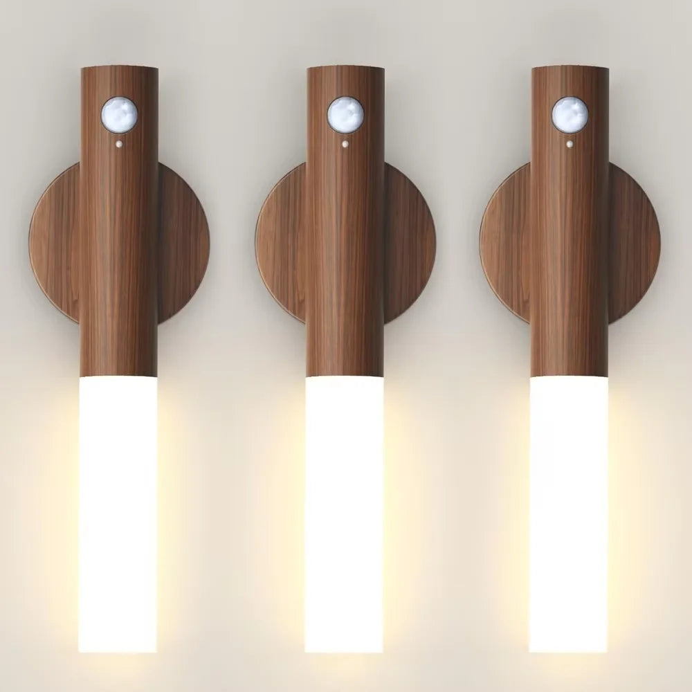 Smart Motion Sensor LED Night Light – USB Rechargeable Magnetic Lamp