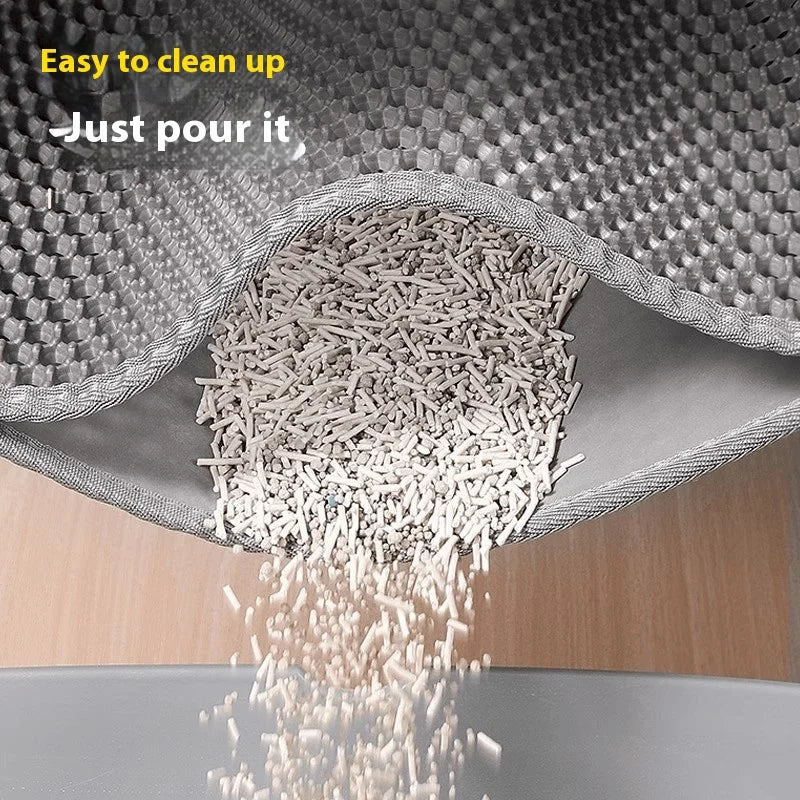 Extra Large Waterproof Cat Litter Mat – Double Layer Honeycomb Trapping Mat with Non-Slip Backing