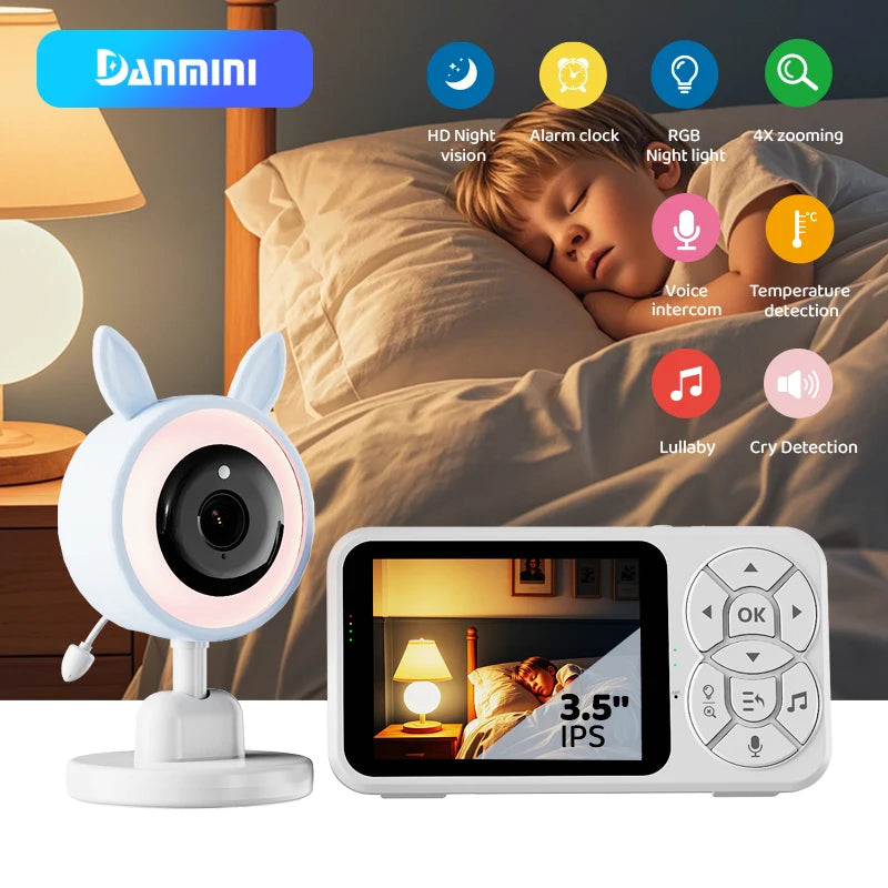Smart Baby Monitor with 3.5” Display – Safe &; Reliable Baby Monitoring