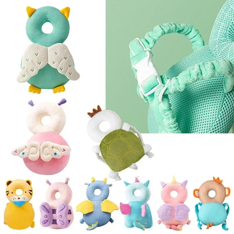 Toddler Baby Head Protector Safety Pad Cushion – Anti-Fall Cartoon Backpack Pillow (1-3 Years)