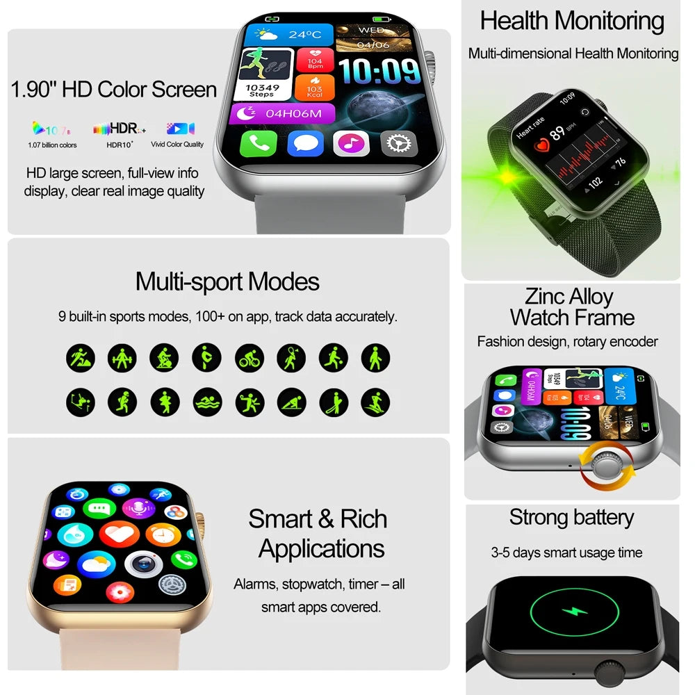 Women’s Smart Watch – AMOLED Display, Bluetooth Calling & Full Health Tracking
