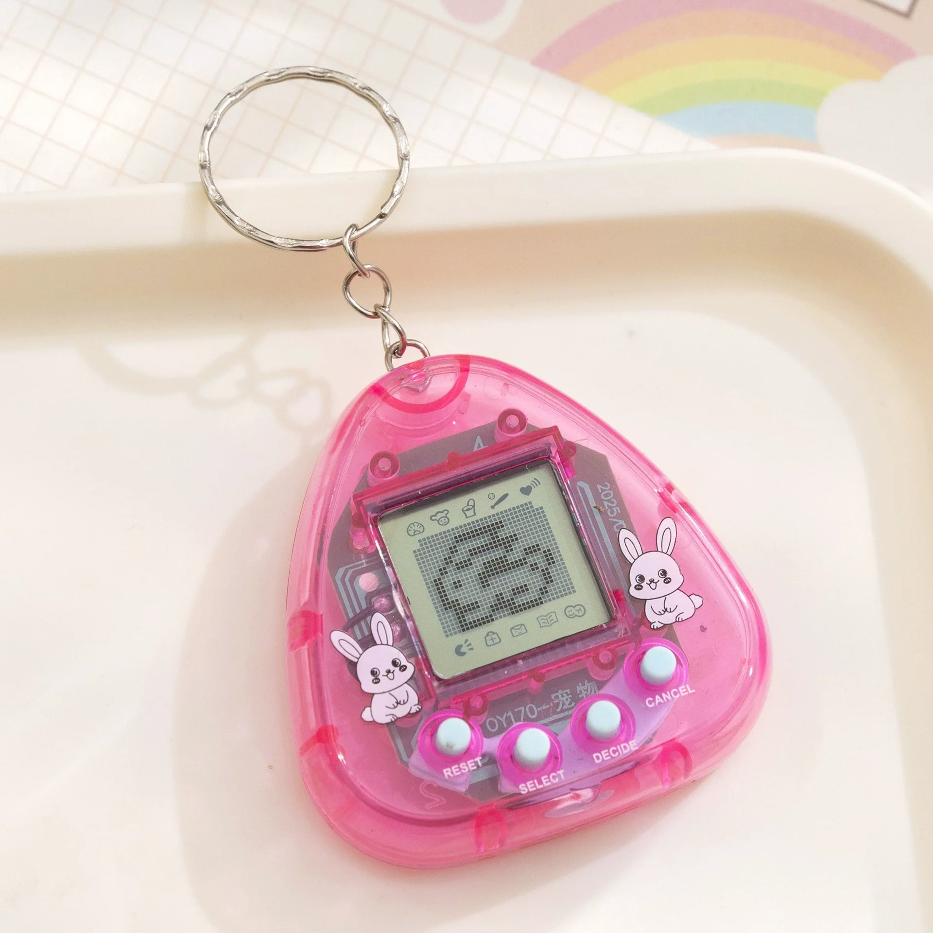 168-in-1 Virtual Electronic Pet Keychain – Nostalgic Retro Pixel Game Toy