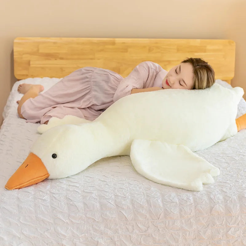 Funny Goose Plush Pillow – Soft Stuffed Duck Body Cushion (50/90/130CM) – Sleeping Pillow &amp; Sofa Cushion Gift Toy