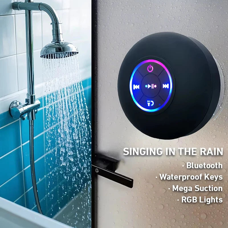 Portable Waterproof Bluetooth Speaker with Suction Cup – Music Anywhere