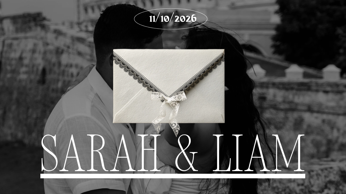 🖤 Black & White Save The Date
