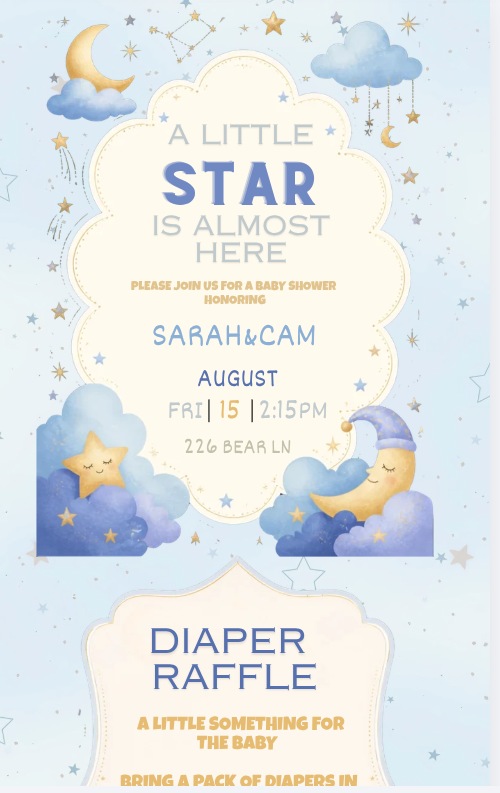Twinkle Twinkle Star Baby Shower