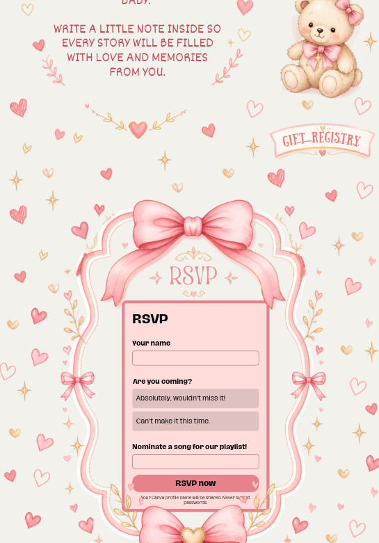 Bearly Wait Baby Shower Invitation Template