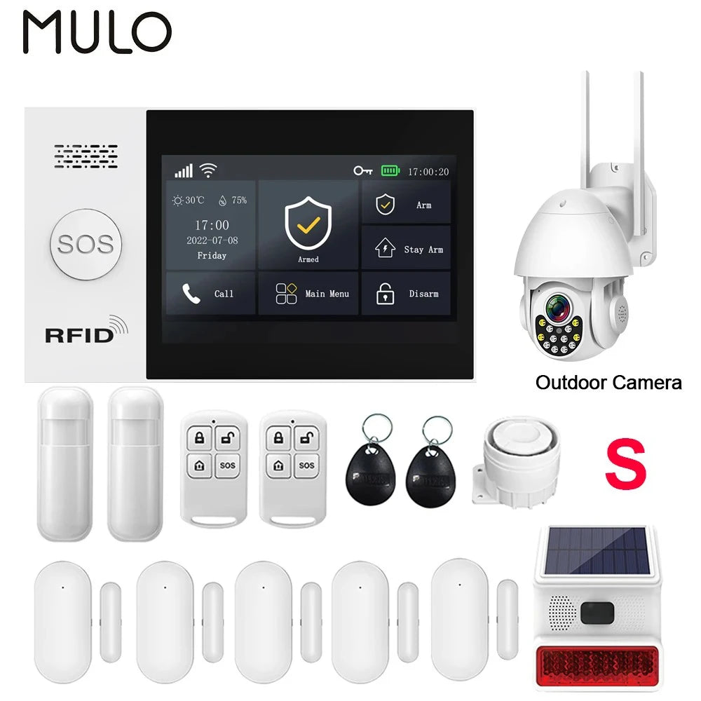 Smart Home Security Alarm System – 4G GSM WiFi Wireless Burglar Protection Kit