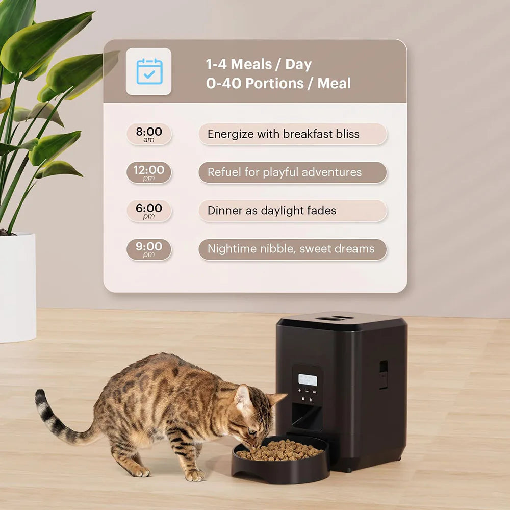 Smart Automatic Pet Feeder – Timed Feeding for Cats & Dogs