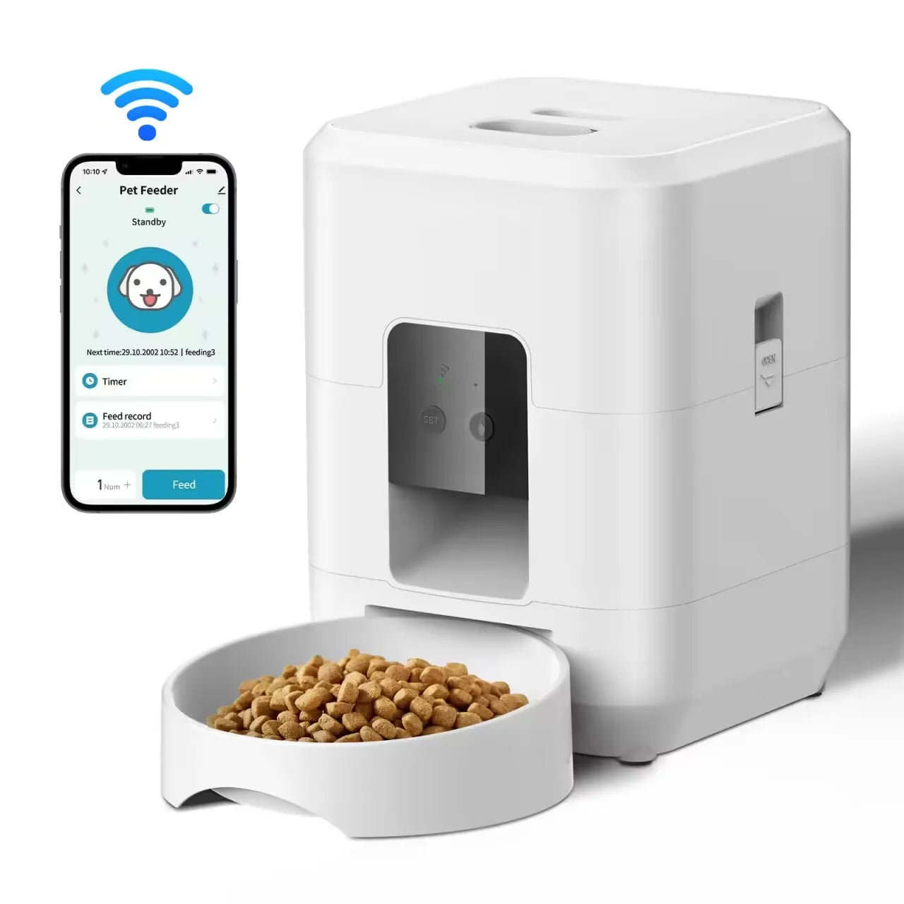 Smart Automatic Pet Feeder – Timed Feeding for Cats & Dogs
