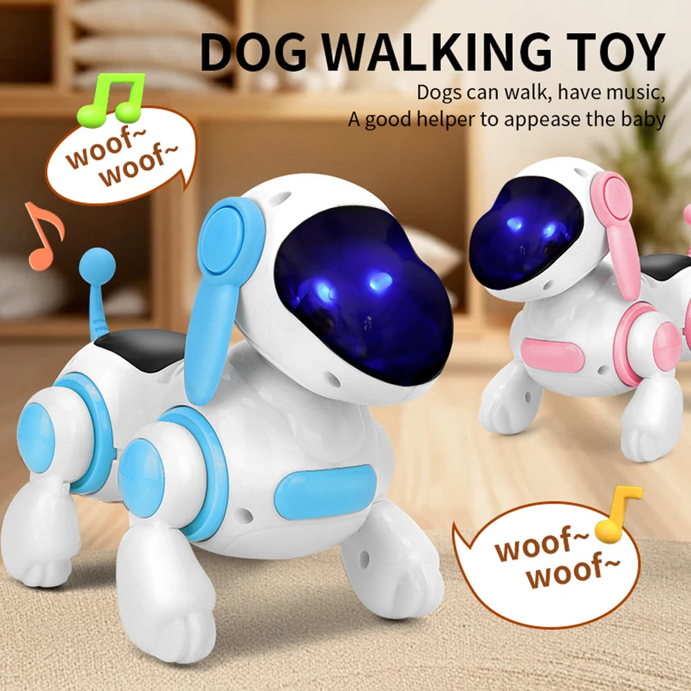 Smart Interactive Robotic Dog – Walking, Sound &amp; Educational Toy