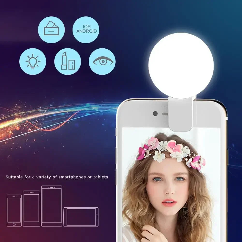Mini LED Selfie Ring Light – Perfect Lighting Anytime, Anywhere