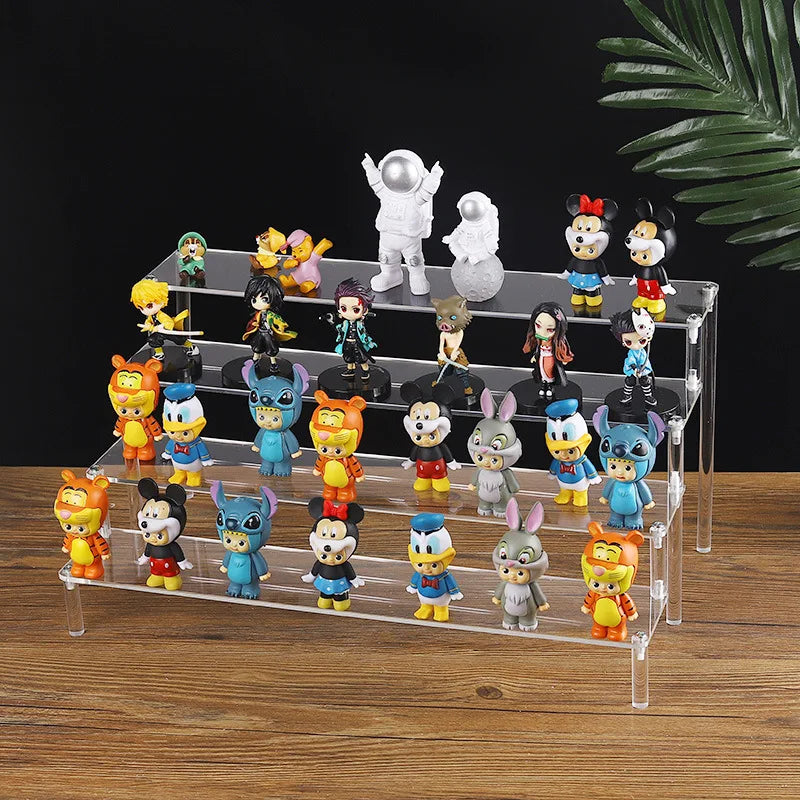 Black Acrylic Riser Display Shelf – Multi-Level Perfume & Cosmetic Organizer
