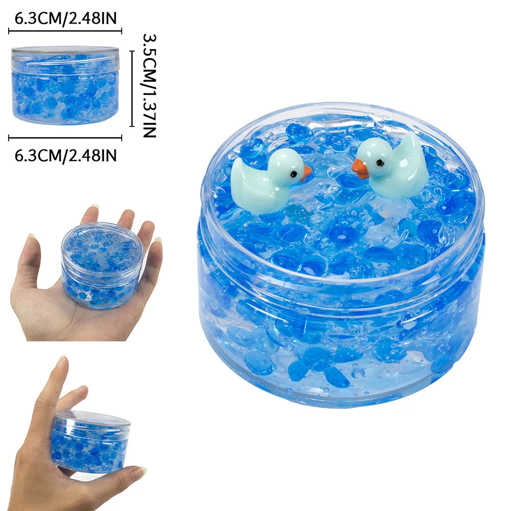 Duck Crunch Crystal Slime™ – Clear Beads Sensory Slime