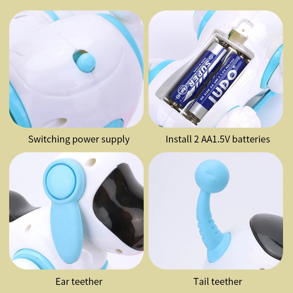 Smart Interactive Robotic Dog – Walking, Sound &amp; Educational Toy