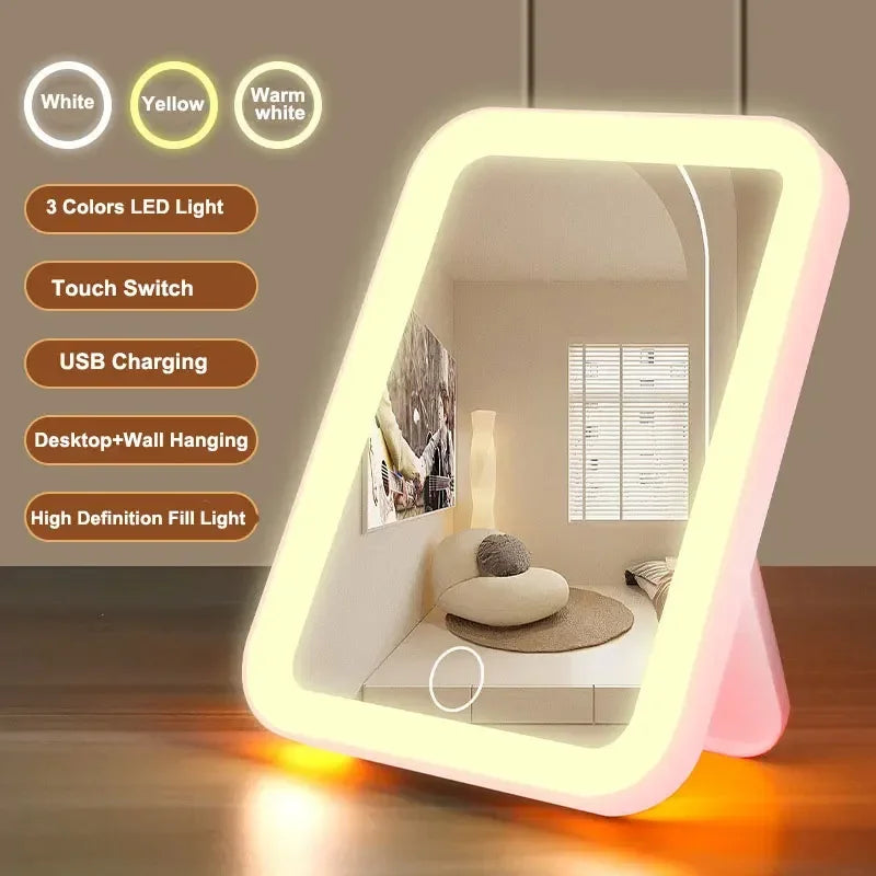 LED Makeup Mirror with Light – Smart Desktop Vanity Mirror