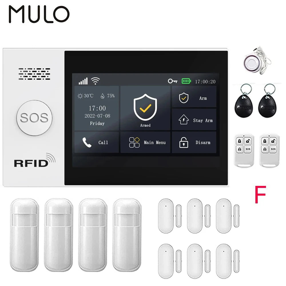 Smart Home Security Alarm System – 4G GSM WiFi Wireless Burglar Protection Kit