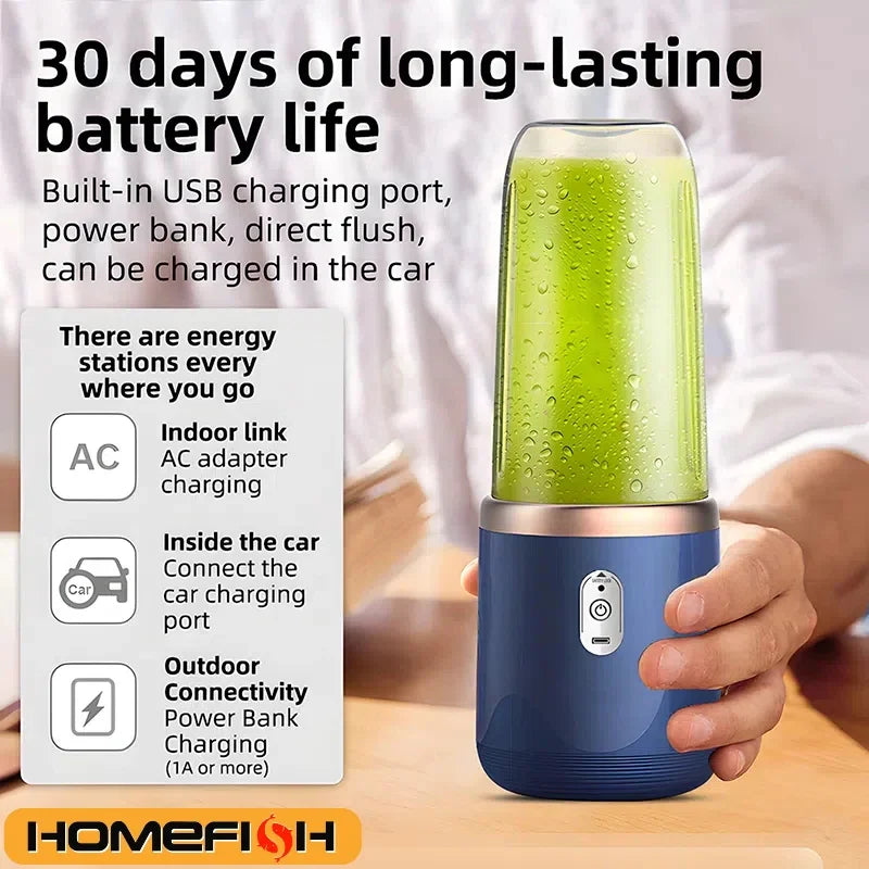 Portable Electric Blender Bottle – Fresh Smoothies Anywhere