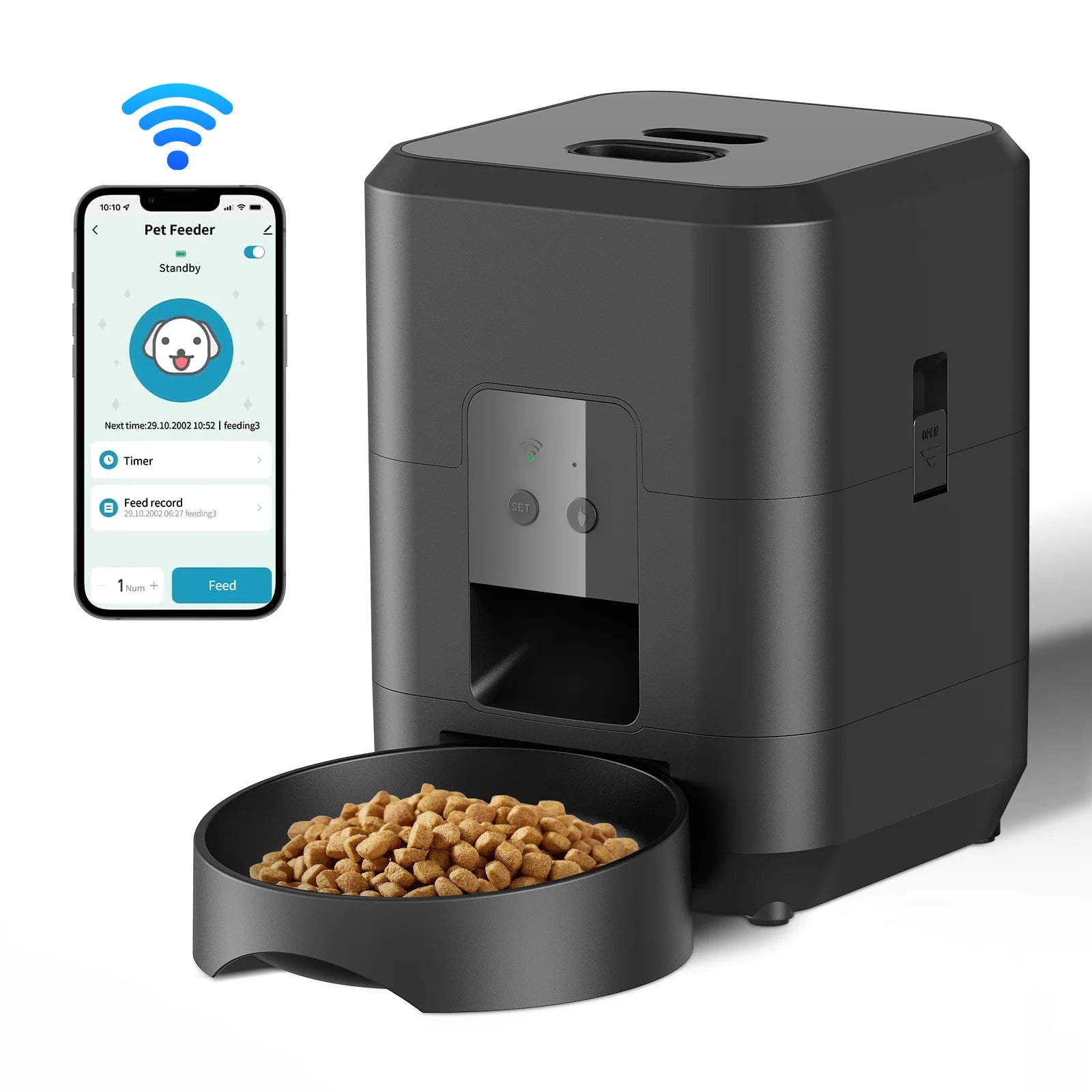 Smart Automatic Pet Feeder – Timed Feeding for Cats & Dogs