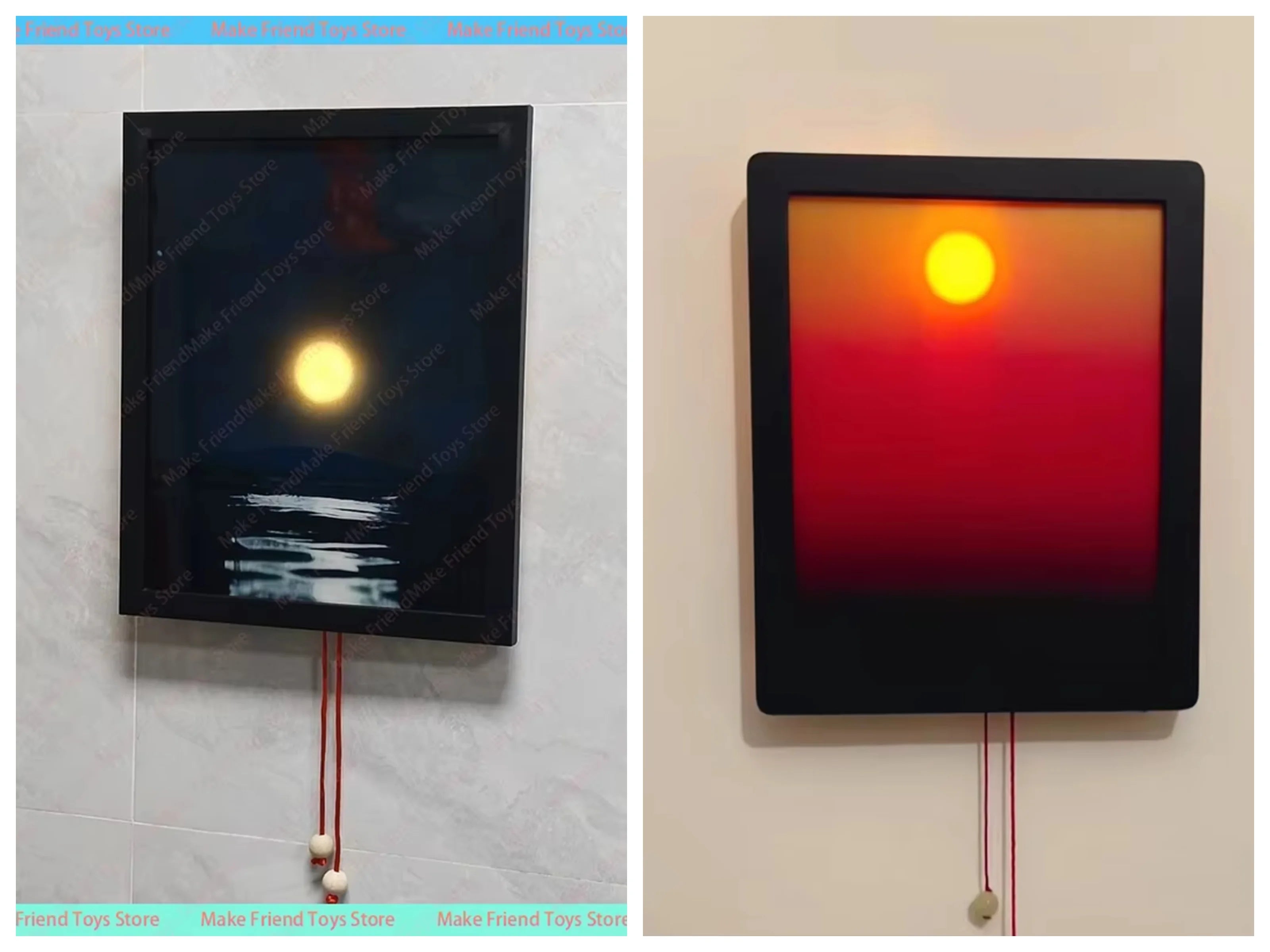 Kinetic Sunset Sunrise Wall Lamp – Moving Ambient Light for Cozy Spaces