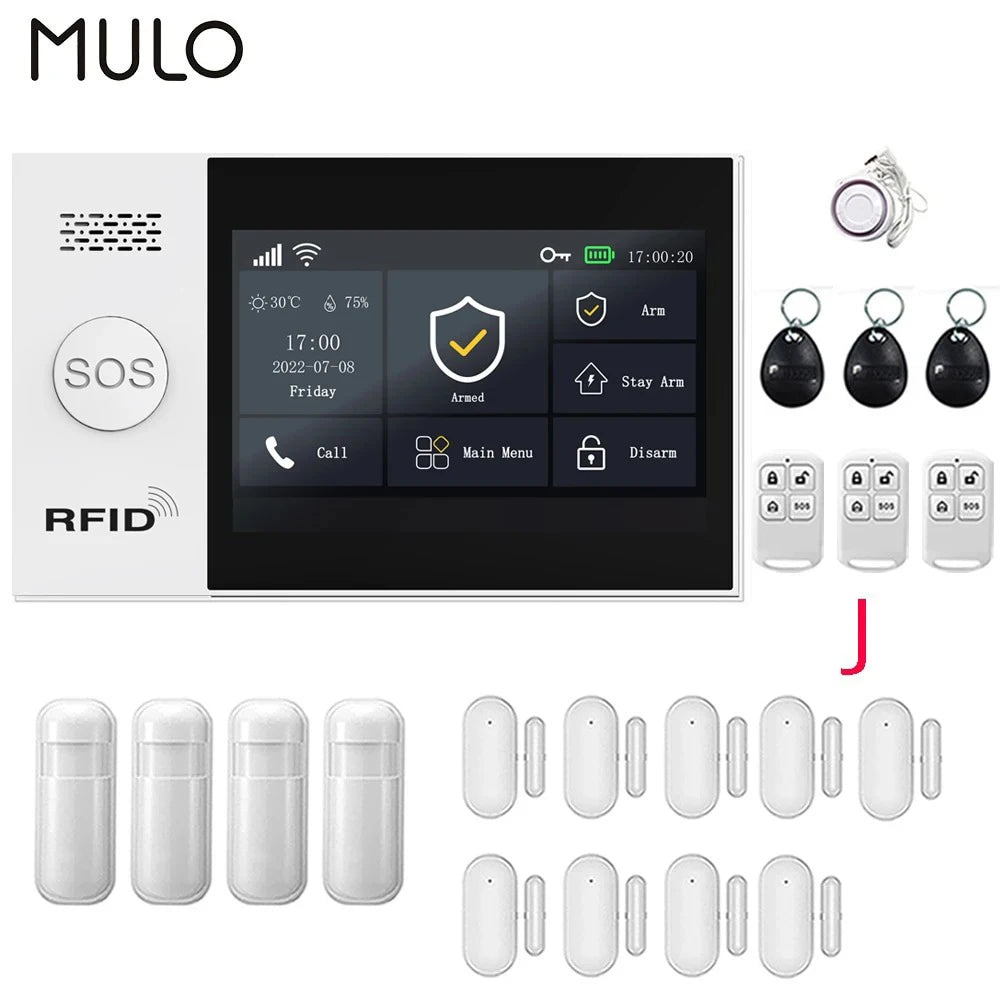 Smart Home Security Alarm System – 4G GSM WiFi Wireless Burglar Protection Kit