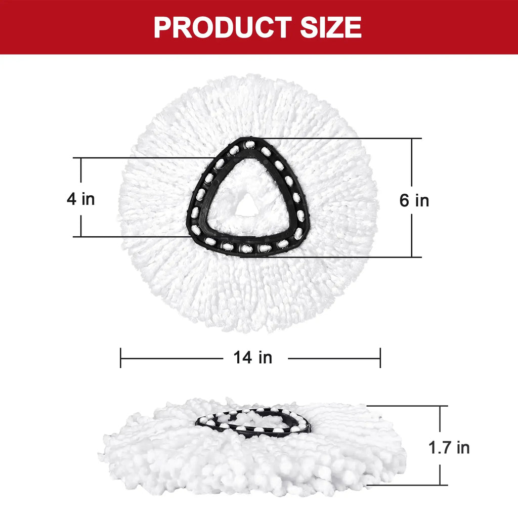 Microfiber Spin Mop Replacement Head – Soft &amp; Absorbent Mop Refill