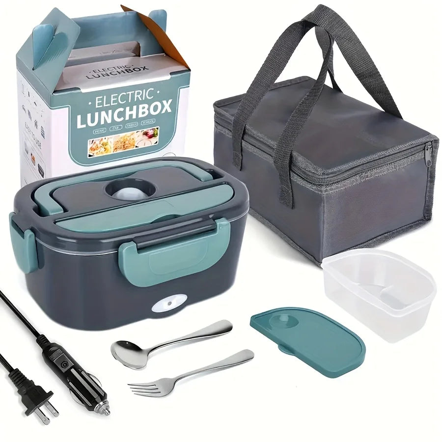 Electric Lunch Box Food Heater – Double Compartment Portable Food Warmer for Home, Office, Car &amp; Truck
