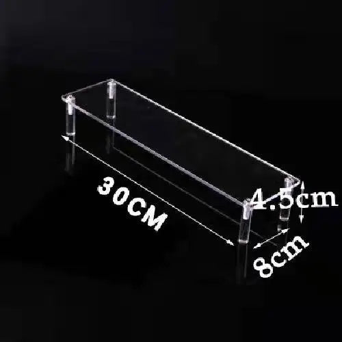 Black Acrylic Riser Display Shelf – Multi-Level Perfume & Cosmetic Organizer