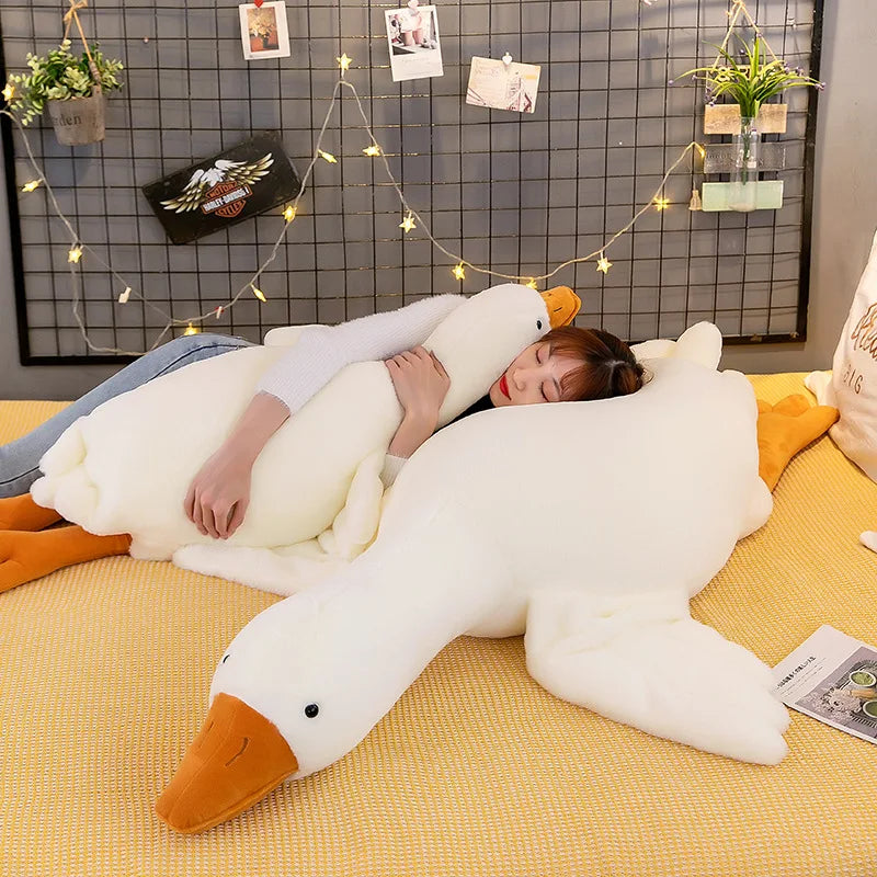 Funny Goose Plush Pillow – Soft Stuffed Duck Body Cushion (50/90/130CM) – Sleeping Pillow &amp; Sofa Cushion Gift Toy